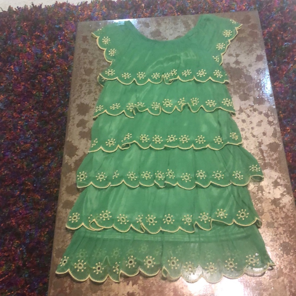 Green Ruffle Dress - Picture 3 of 3